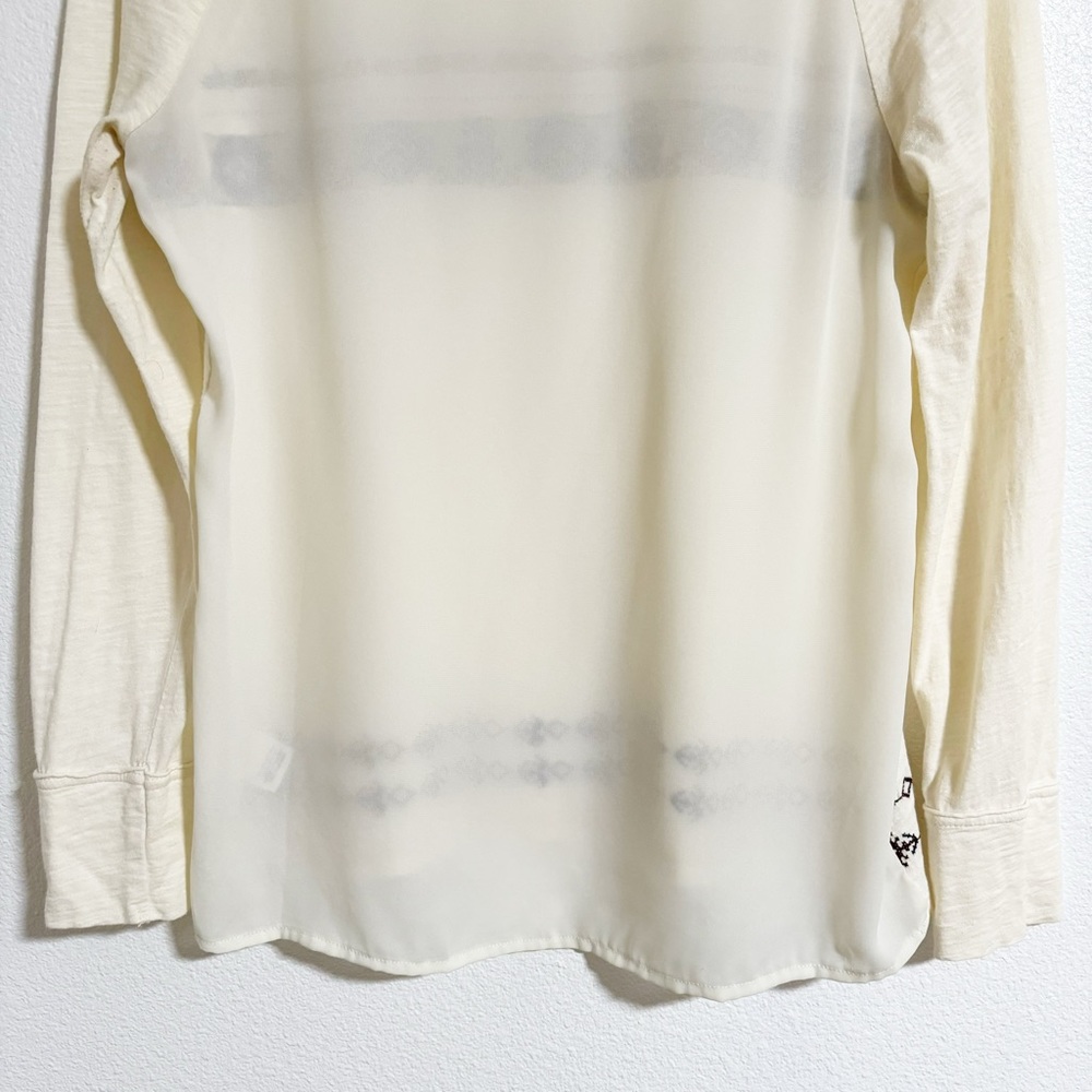 Cut + Sew Floral Embroidered Mixed Media Long Sleevet - Picture 8 of 11